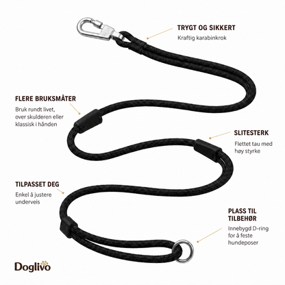 Doglivo™ Handsfree-bånd – Frie hender, full kontroll